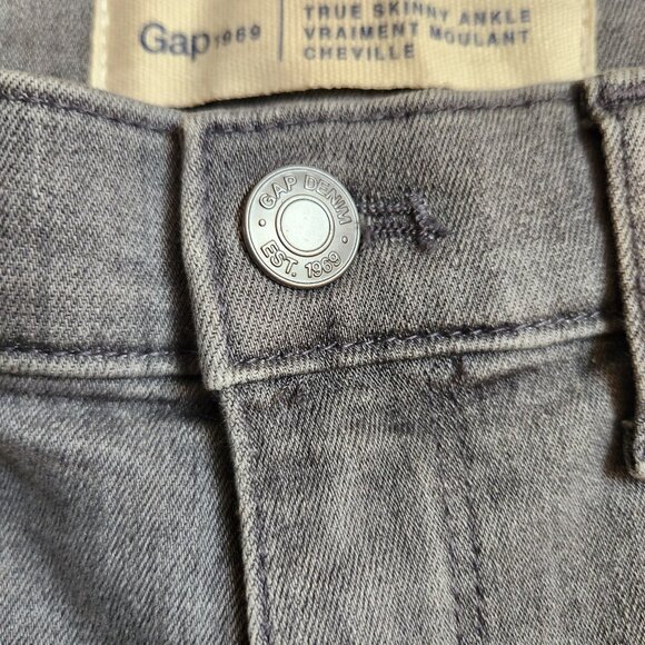 GAP Skinny Moto Jeans 27 inch inseam 27 inch Waist Secure Zip Pockets NWOT - Picture 4 of 9